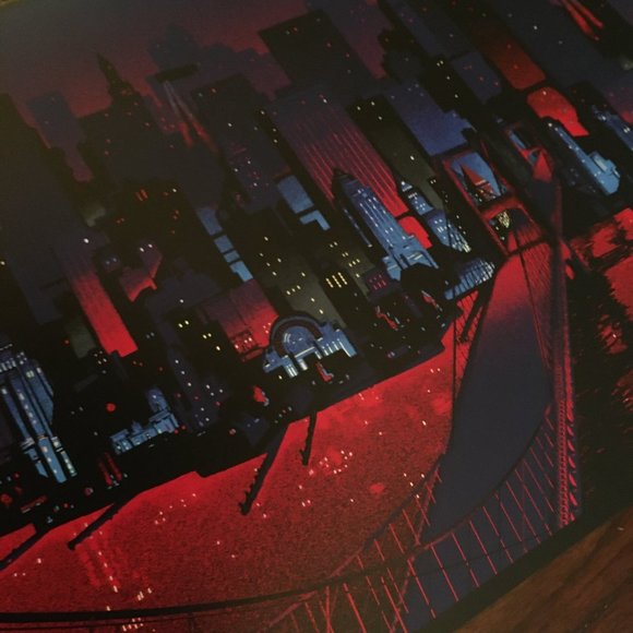 Batman poster limited ed. "Gotham" foil screen print | 36 x 18 - Picture 7 of 12